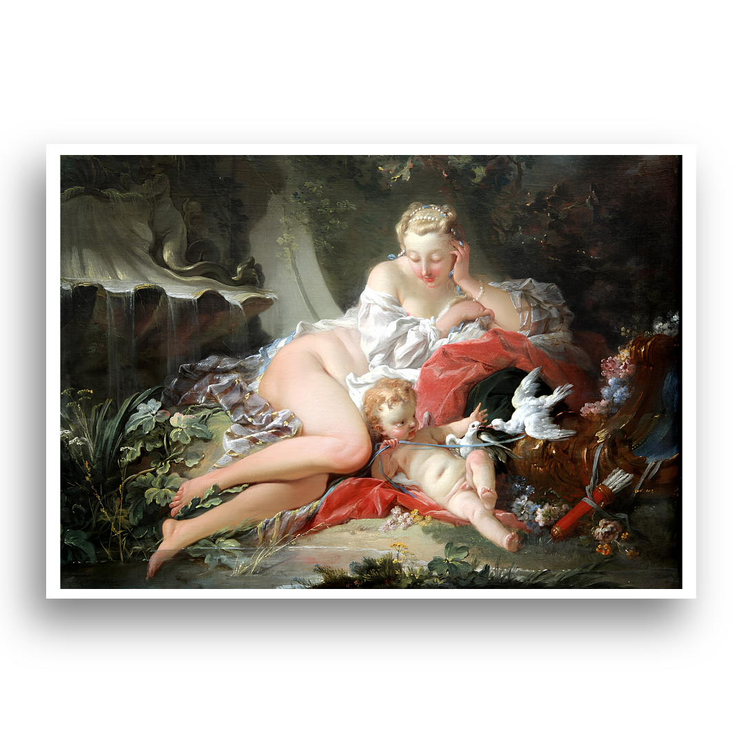 Vênus e Cupido - Tela Premium