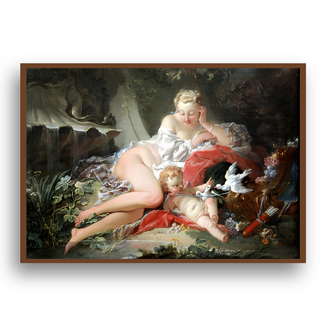 Vênus e Cupido - Tela Premium
