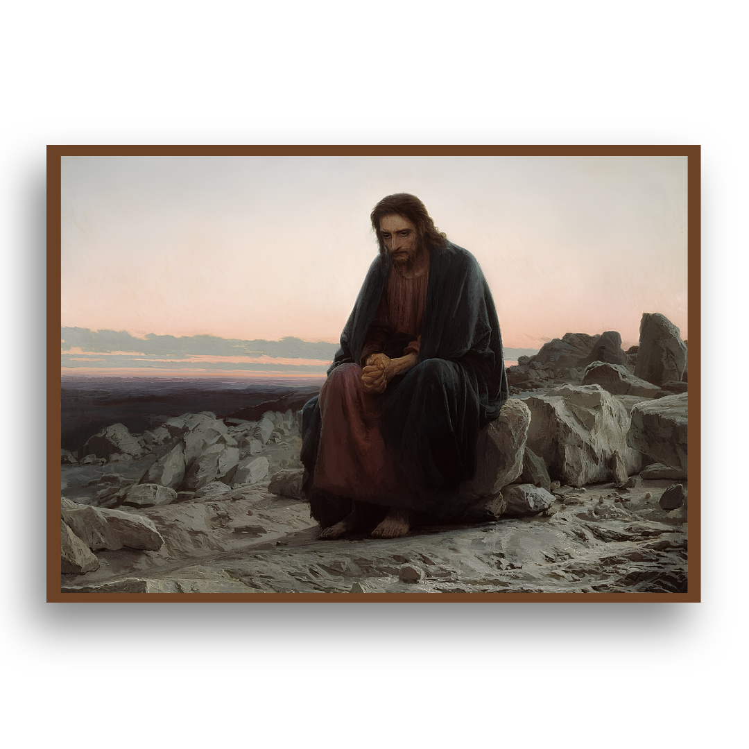 Cristo no Deserto - Tela Premium