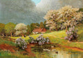 Paisagem de Primavera com Patos na Lagoa