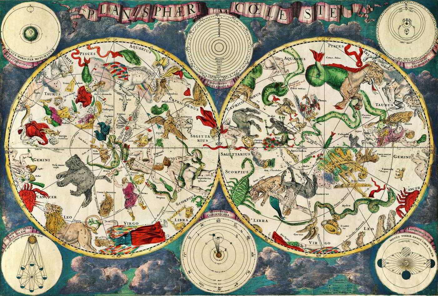 Mapa Celeste Antigo 1660