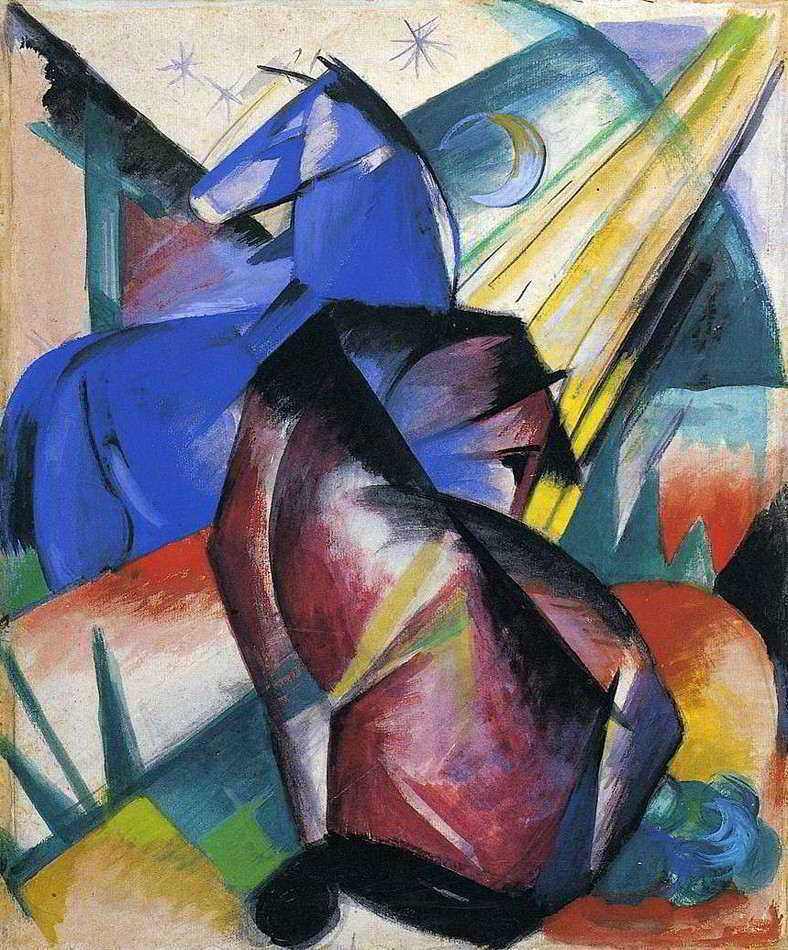 Dois Cavalos: Vermelho e Azul