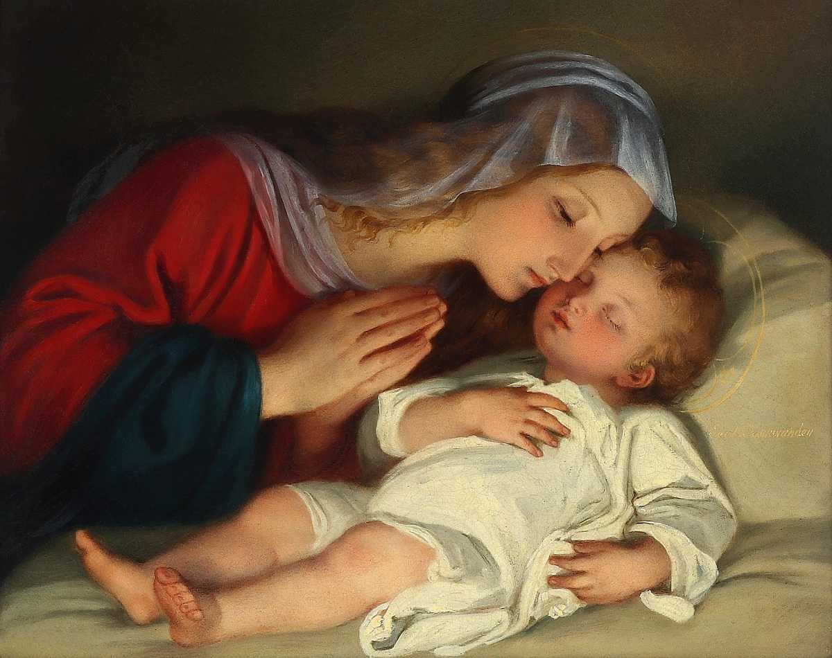Virgem Maria e o Menino Jesus Adormecido (1870)