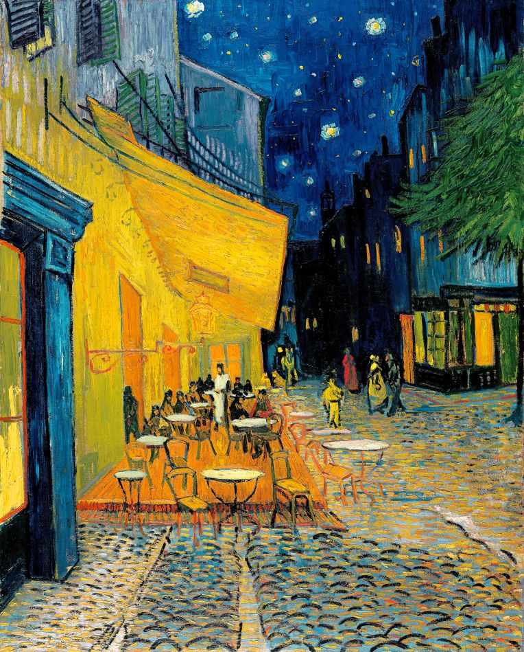 O Terraço do Café à Noite