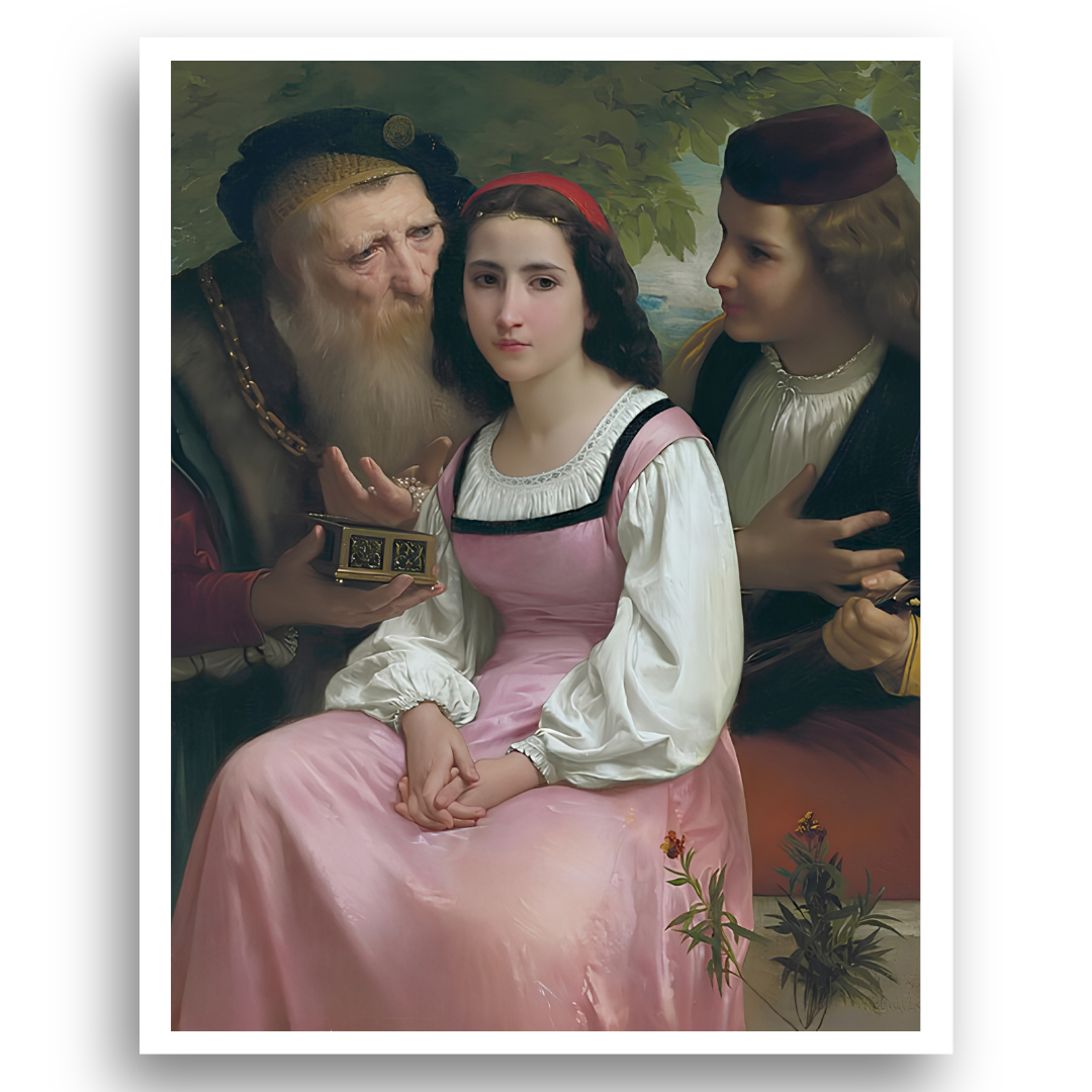 Entre Riqueza e Amor (Entre la richesse et l’amour) - Tela Premium