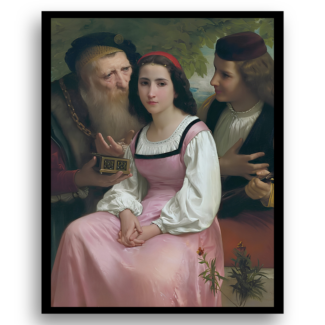 Entre Riqueza e Amor (Entre la richesse et l’amour) - Tela Premium