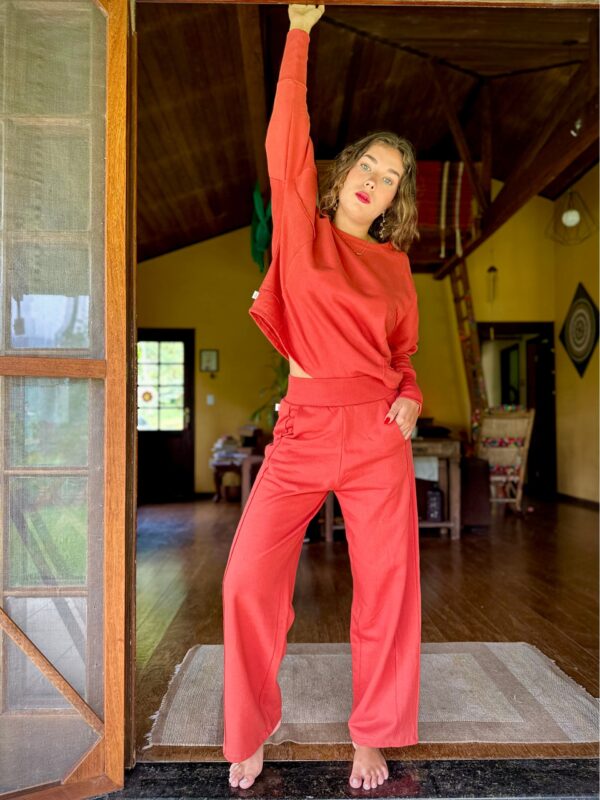 Conjunto Maya Calça Pantalona Terracota - Image 2